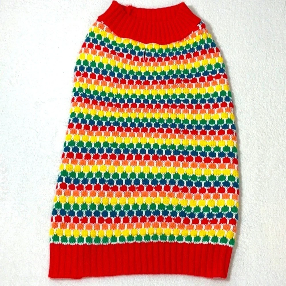 Colorful Striped Knit Sweater